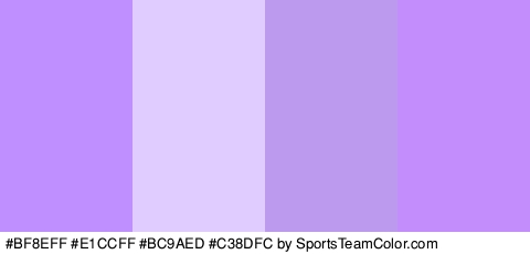 #BF8EFF #E1CCFF #BC9AED #C38DFC Colors