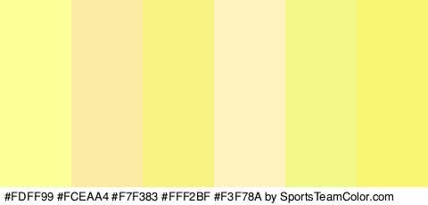 #FDFF99 #FCEAA4 #F7F383 #FFF2BF #F3F78A #F9F772 Colors