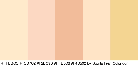 #FFEBCC #FCD7C2 #F2BC9B #FFE5C6 #F4D592 Colors