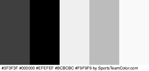 #3F3F3F #000000 #EFEFEF #BCBCBC #F9F9F9 Colors