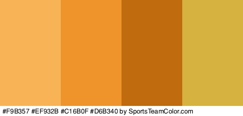 #F9B357 #EF932B #C16B0F #D6B340 Colors