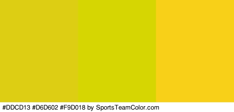 #DDCD13 #D6D602 #F9D018 Colors