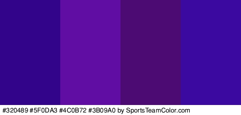 #320489 #5F0DA3 #4C0B72 #3B09A0 Colors