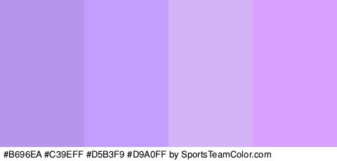 #B696EA #C39EFF #D5B3F9 #D9A0FF Colors