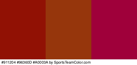 #911204 #96360D #A0003A Colors