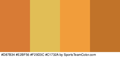 #D87B34 #E2BF56 #F29D3C #C1732A Colors