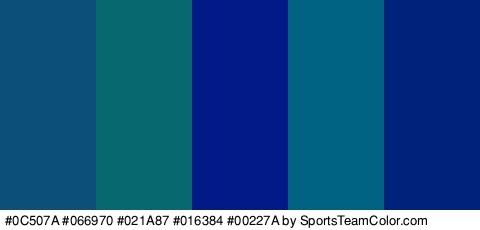 #0C507A #066970 #021A87 #016384 #00227A Colors