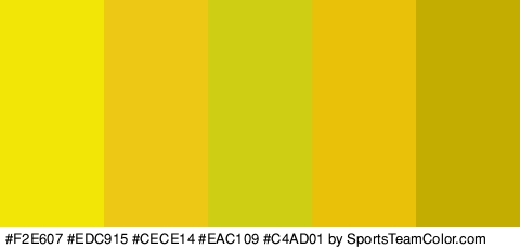 #F2E607 #EDC915 #CECE14 #EAC109 #C4AD01 Colors