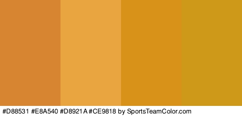 #D88531 #E8A540 #D8921A #CE9818 Colors