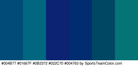 #004B77 #01667F #0B2372 #022C70 #004763 #057477 Colors