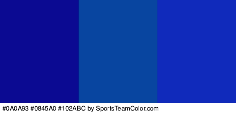 #0A0A93 #0845A0 #102ABC Colors