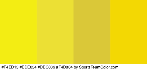 #F4ED13 #EDE034 #DBC839 #F4D804 Colors