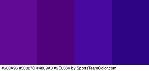 #600A96 #50027C #4809A0 #2E0384 Colors