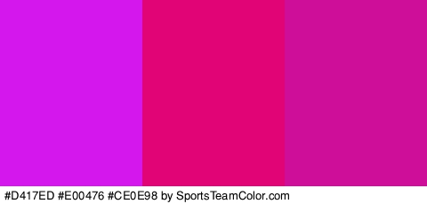 #D417ED #E00476 #CE0E98 Colors