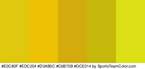 #E0C80F #EDC204 #D3AB0C #C6B70B #DCE014 Colors