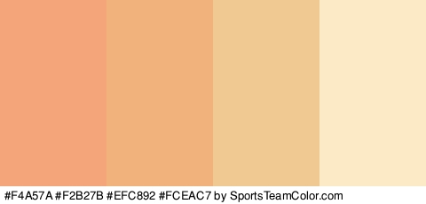 #F4A57A #F2B27B #EFC892 #FCEAC7 Colors