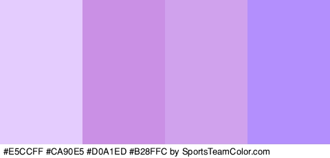 #E5CCFF #CA90E5 #D0A1ED #B28FFC Colors