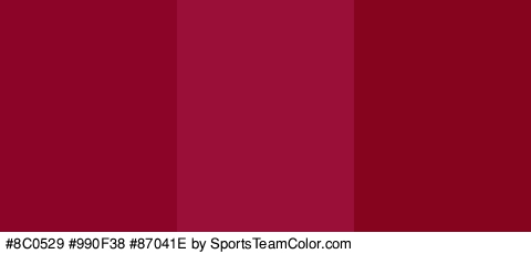 #8C0529 #990F38 #87041E Colors