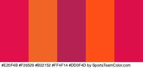 #E20F4B #F26529 #B22152 #FF4F14 #DD0F4D Colors