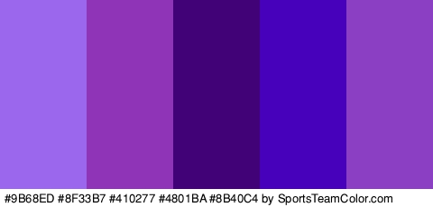 #9B68ED #8F33B7 #410277 #4801BA #8B40C4 Colors