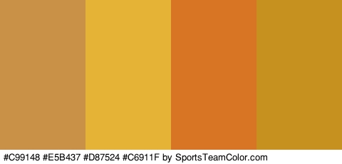 #C99148 #E5B437 #D87524 #C6911F Colors