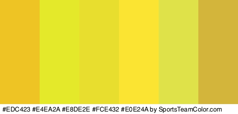 #EDC423 #E4EA2A #E8DE2E #FCE432 #E0E24A #D3B53B Colors