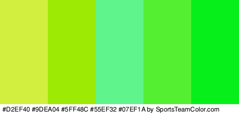 #D2EF40 #9DEA04 #5FF48C #55EF32 #07EF1A Colors