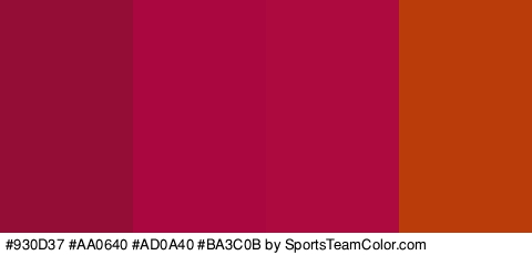 #930D37 #AA0640 #AD0A40 #BA3C0B Colors