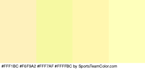 #FFF1BC #F6F9A2 #FFF7AF #FFFFBC Colors