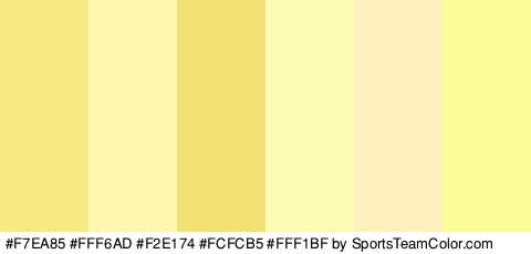 #F7EA85 #FFF6AD #F2E174 #FCFCB5 #FFF1BF #FAFC97 Colors