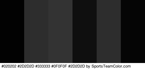 #020202 #2D2D2D #333333 #0F0F0F #2D2D2D #050505 Colors