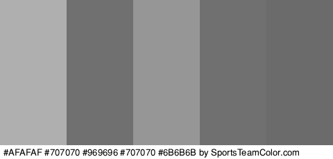 #AFAFAF #707070 #969696 #707070 #6B6B6B Colors