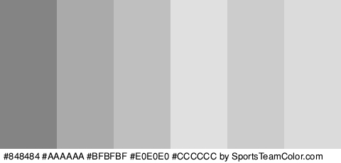 #848484 #AAAAAA #BFBFBF #E0E0E0 #CCCCCC #DBDBDB Colors