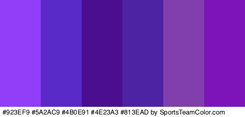 #923EF9 #5A2AC9 #4B0E91 #4E23A3 #813EAD #7D14BA Colors