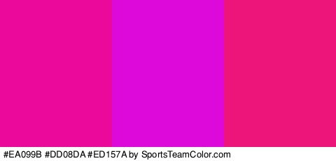 #EA099B #DD08DA #ED157A Colors