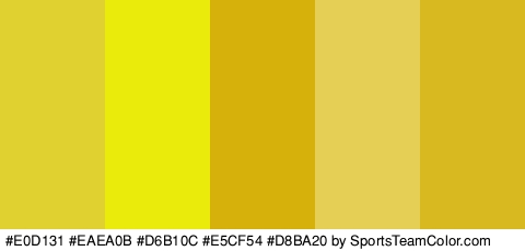 #E0D131 #EAEA0B #D6B10C #E5CF54 #D8BA20 Colors