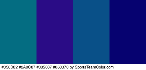 #056D82 #2A0C87 #085087 #060370 Colors