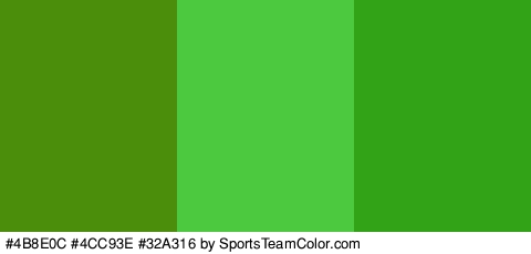 #4B8E0C #4CC93E #32A316 Colors