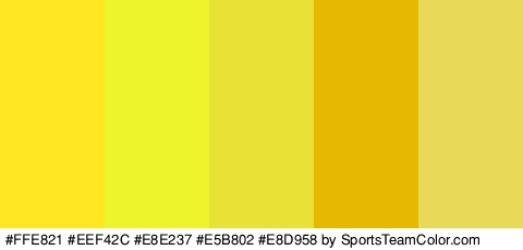 #FFE821 #EEF42C #E8E237 #E5B802 #E8D958 Colors