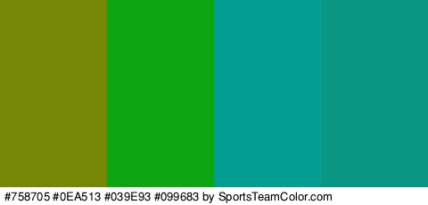 #758705 #0EA513 #039E93 #099683 Colors