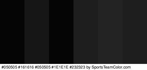 #050505 #161616 #050505 #1E1E1E #232323 #1E1E1E Colors