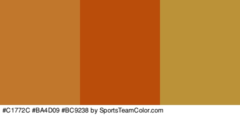 #C1772C #BA4D09 #BC9238 Colors