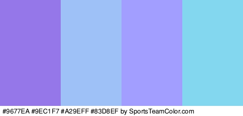 #9677EA #9EC1F7 #A29EFF #83D8EF Colors