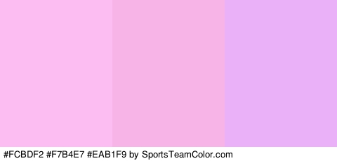 #FCBDF2 #F7B4E7 #EAB1F9 Colors