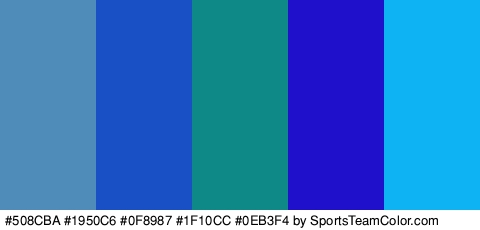 #508CBA #1950C6 #0F8987 #1F10CC #0EB3F4 Colors