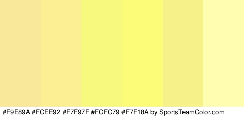 #F9E89A #FCEE92 #F7F97F #FCFC79 #F7F18A #FFFDAF Colors