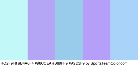 #C2F9F8 #B4A6F4 #98CCEA #B69FF9 #A9D3F9 Colors