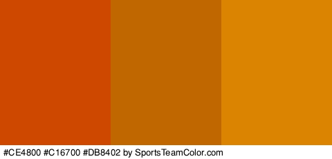 #CE4800 #C16700 #DB8402 Colors