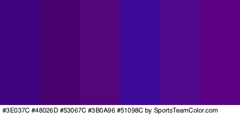 #3E037C #48026D #53067C #3B0A96 #51098C #5B0182 Colors