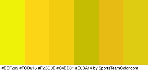 #EEF209 #FCD616 #F2CC0E #C4BD01 #E8BA14 #DDCC11 Colors